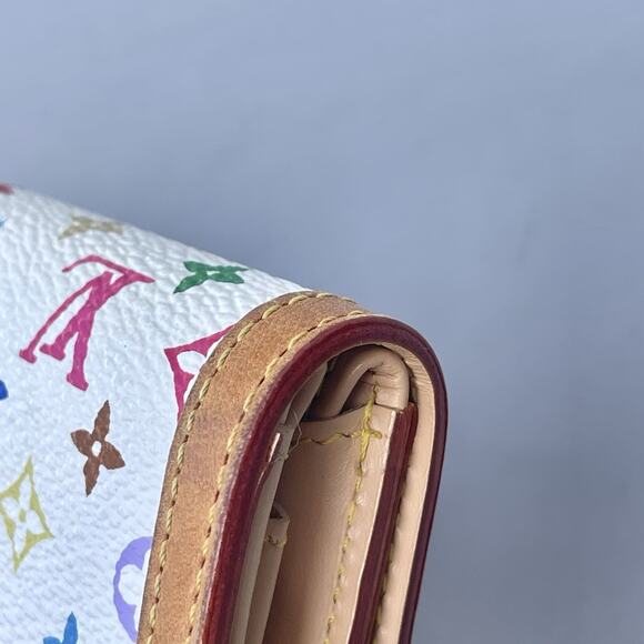 Louis Vuitton Takashi Murakami Snap Card Case Wallet Monogram Multicolor White - Picture 4 of 16